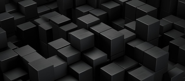 Foto patrón de cubo geométrico negro sin costuras