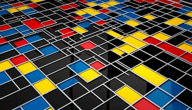 Un patrón de cubos de colores.