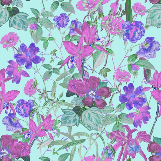 Patrón decorativo sin costuras Fondo repetitivo Impresión de papel tapiz para azulejos