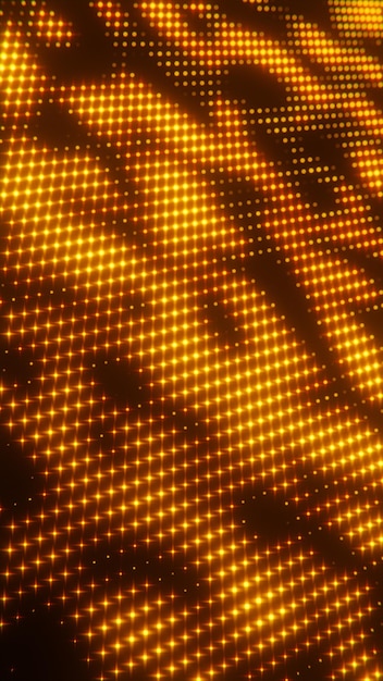 Patrón digital abstracto con puntos brillantes que forman una textura dinámica