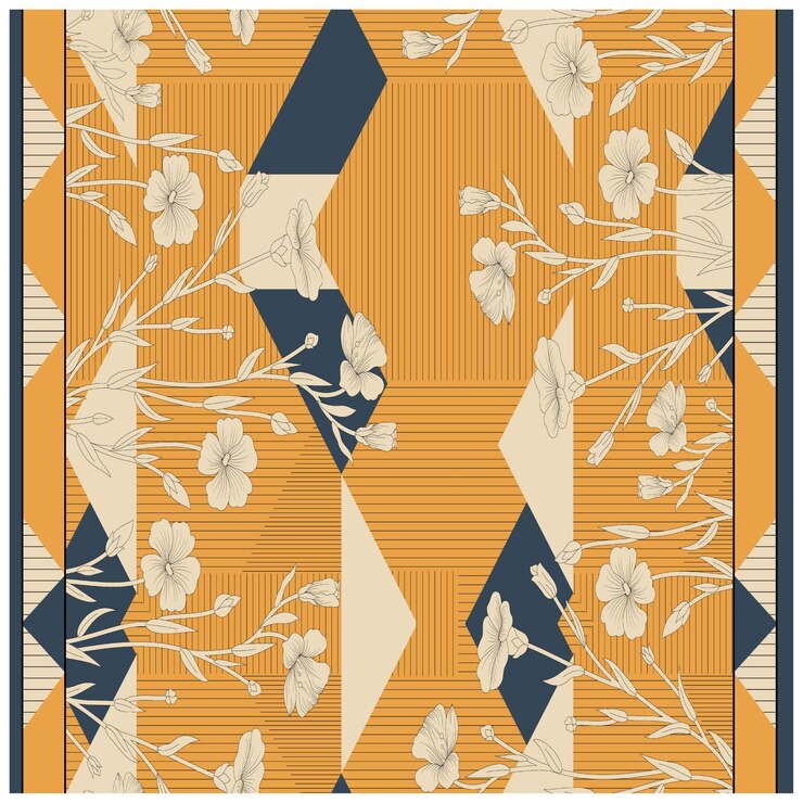 Patrón de diseño digital y textil.
