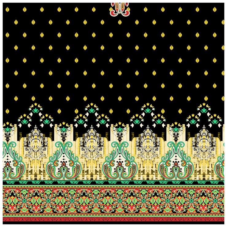 Patrón de diseño digital y textil.