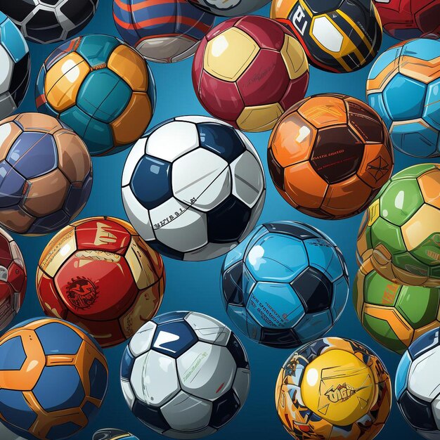 Foto patrón de diseño plano de equipos deportivos de fútbol