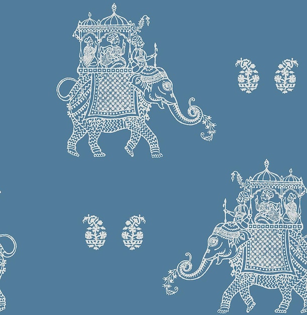 El patrón del elefante real indio