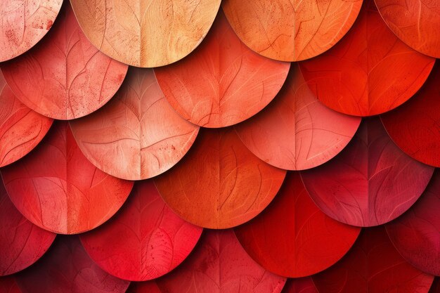 Foto un patrón de elipses superpuestas con un gradiente de coral claro a rojo profundo que agrega calor e intensidad