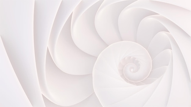 Foto patrón de espiral blanco abstracto renderizado en 3d