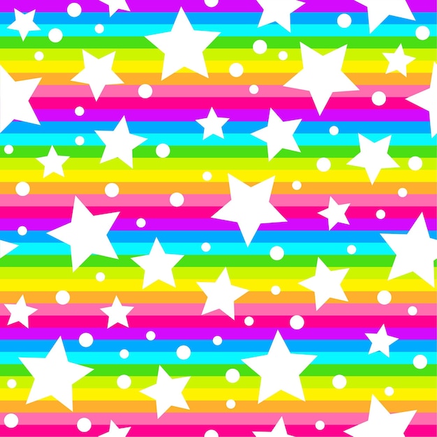 Patrón de estrellas y rayas de neón
