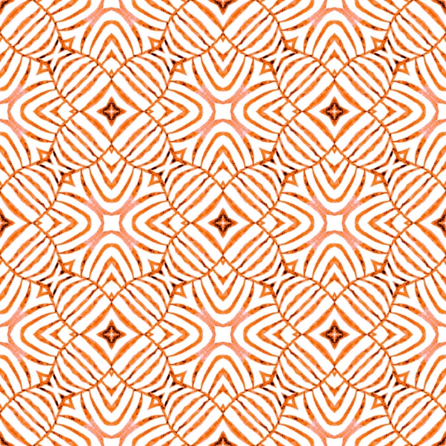 Patrón exótico sin costuras naranja resplandeciente boho