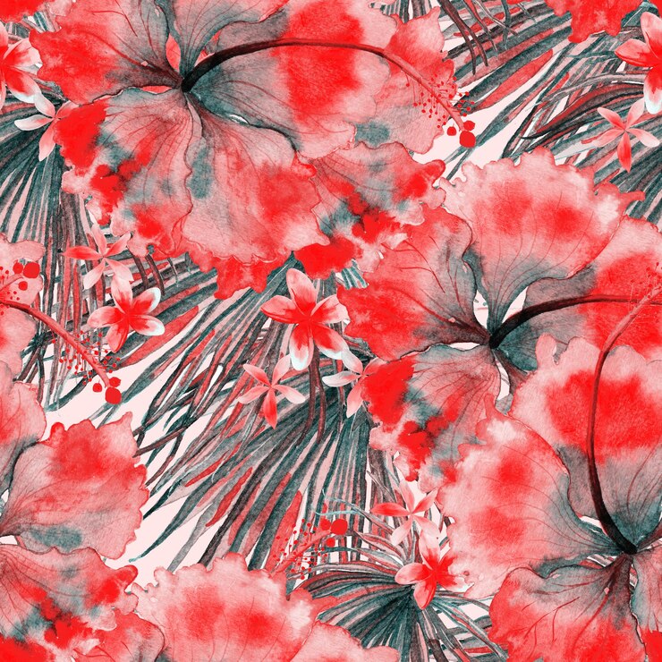 Patrón exótico. Fondo de acuarela de verano.