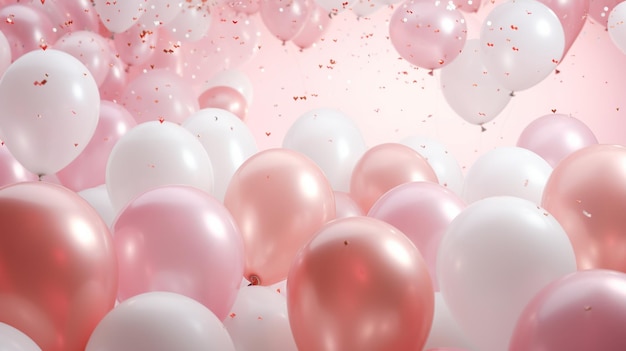 Patrón de fiesta de globos rosa