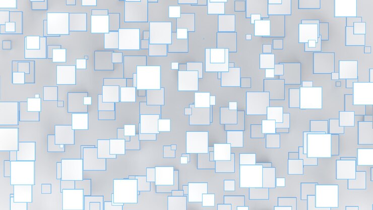 Foto patrón de figura de fondo abstracto mínimo de cubos piso blanco render 3d