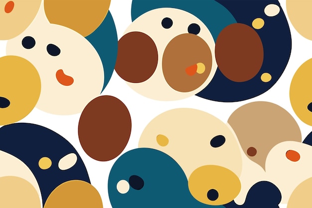 Patrón sin fisuras con círculos abstractos ilustración vectorial para su diseño