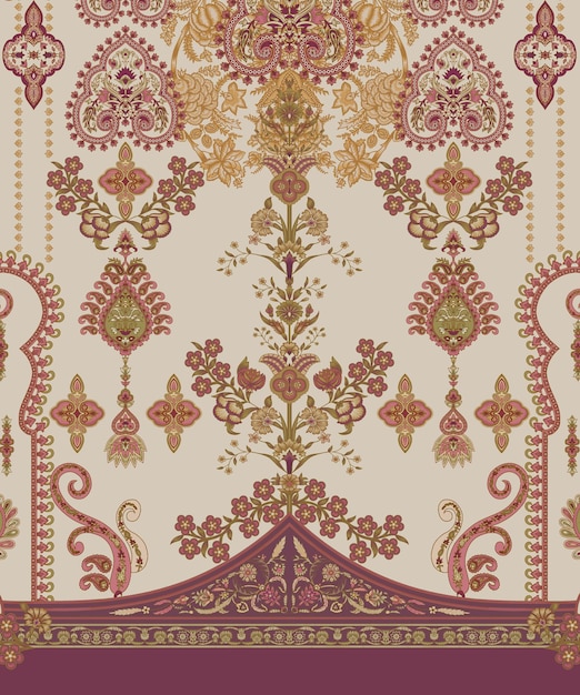 Un patrón sin fisuras con un diseño floral.