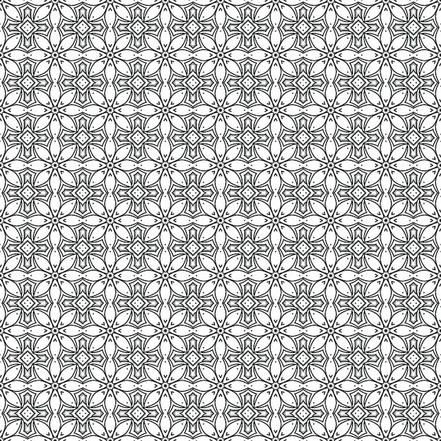 Patrón sin fisuras de las flores en blanco y negro.