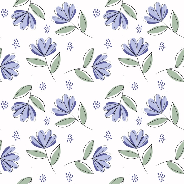 Patrón sin fisuras con flores multicolores. Diseño terminado para papel, tela y otros artículos.