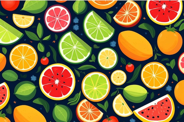 Patrón sin fisuras con limones y pomelos ilustración vectorial