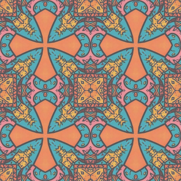 Patrón sin fisuras con mandalas Elementos decorativos vintage