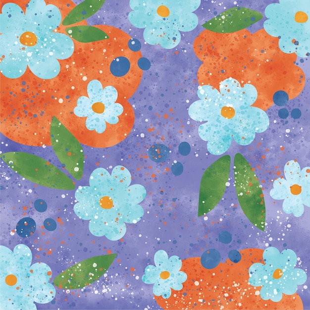 Un patrón floral de colores