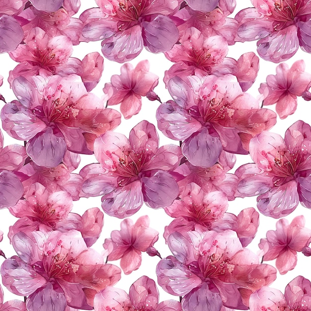 Patrón floral sin costuras sobre un fondo blanco