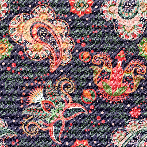 Patrón floral sin fisuras