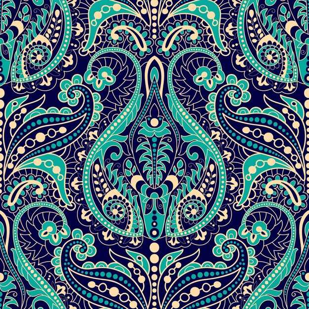 Foto patrón floral de fondo paisley sin costuras fondo ornamental colorido adorno indio hermoso adorno indio para envolver papel tela textil papel tapiz