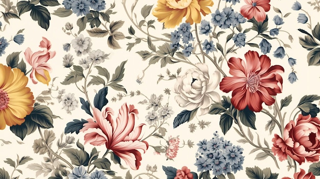 El patrón floral inspirado en la antigüedad