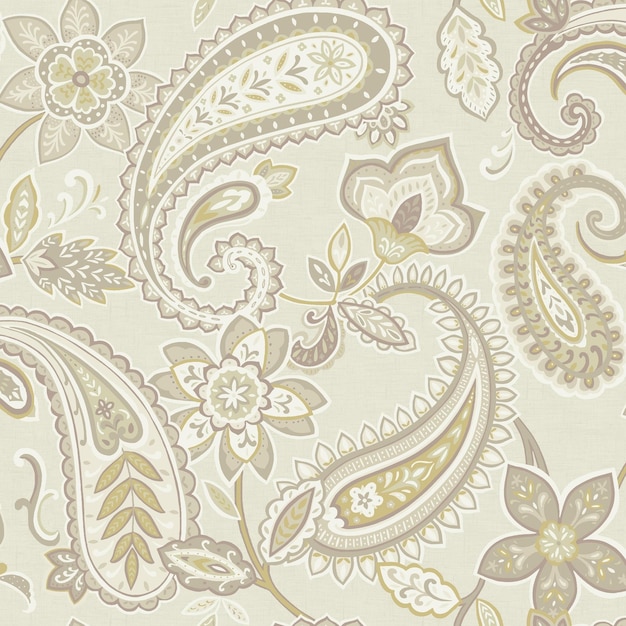 Patrón floral de perejil beige