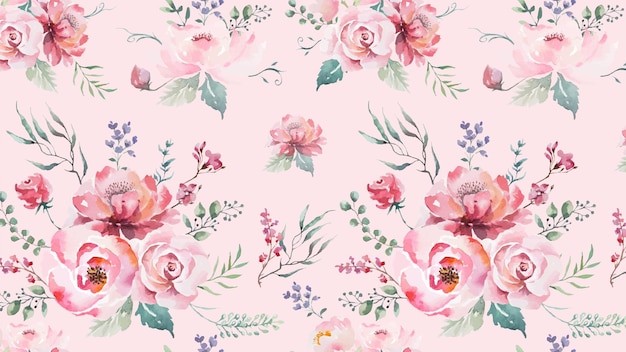 Patrón floral rosado