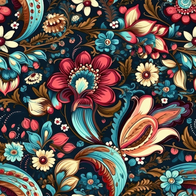 patrón floral con textura
