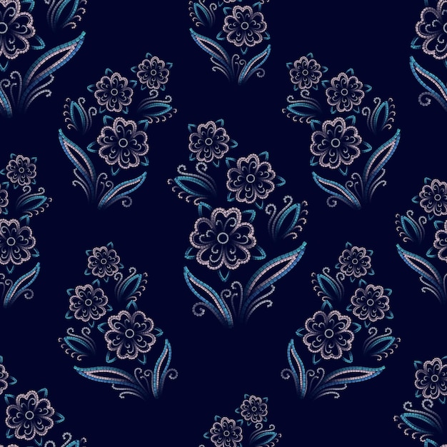 Patrón floral transparente