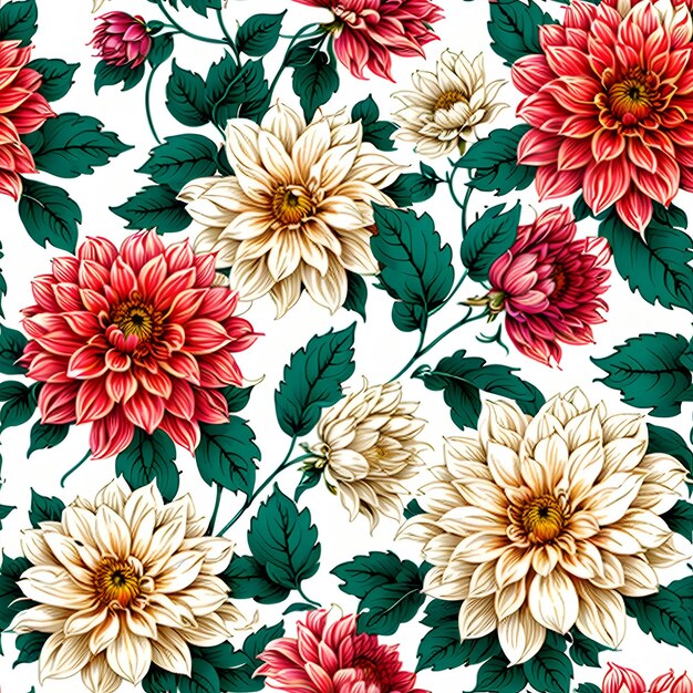 El patrón de las flores de dahlia