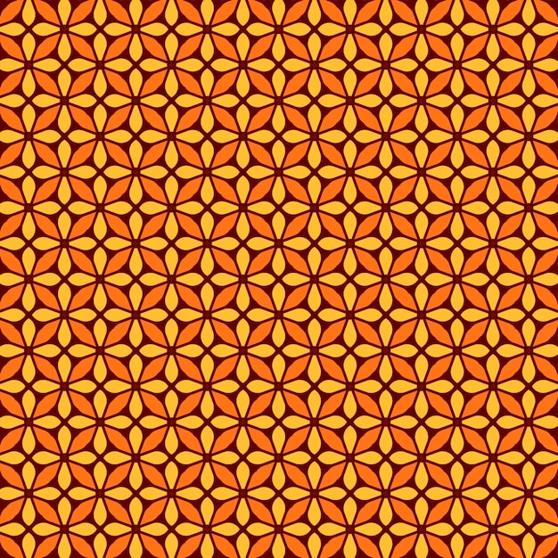 Un patrón de flores naranjas y amarillas.