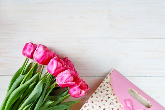 Patrón de flores tulipanes para el día de la madre
