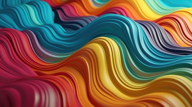 Foto patrón fluido de ondas abstractas multicolores xa