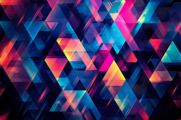 patrón de fondo abstracto con formas triangulares coloridas que se superponen entre sí