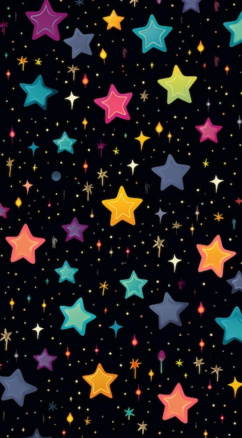 patrón de fondo sin costuras papel de pared vectorial de estrellas diseño de ilustración resumen gráfico pri