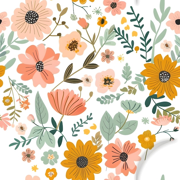 patrón de fondo floral de primavera