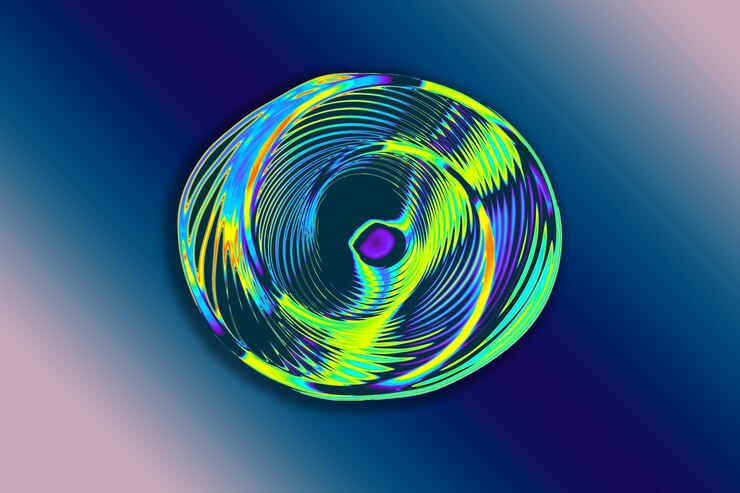 Foto patrón de fondo de líneas espirales de colores