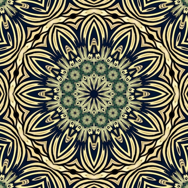 Un patrón con un fondo verde y amarillo.