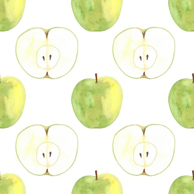 patrón de fruta de verano manzana diseño sin costuras para la moda tela textil papel tapiz cubierta embalaje web y todos los estampados patrón dibujado en acuarela