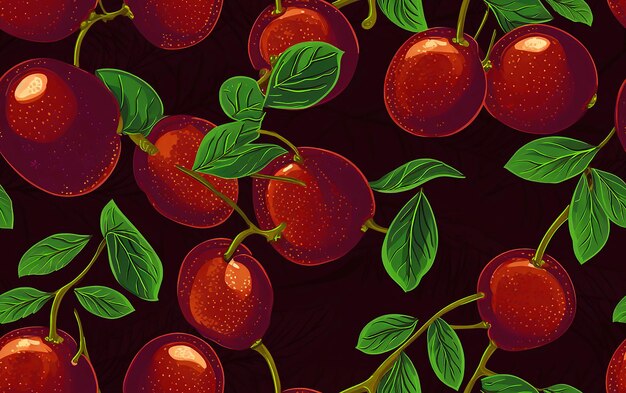 Patrón de frutas para el fondo de las redes sociales Industria de envases y medios digitales