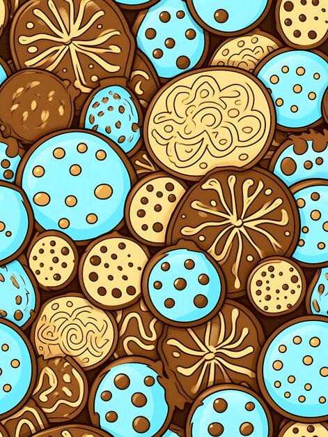 Foto el patrón de las galletas como una ilustración