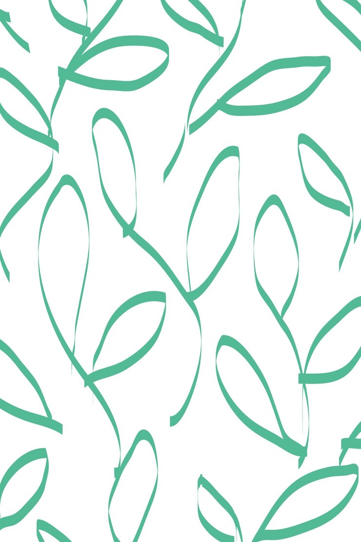 Foto patrón de garabateo de hojas png fondo transparente verde diseño simple