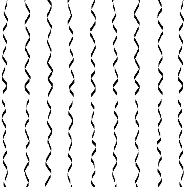 Foto patrón de garabateo ondulado fondo transparente png negro diseño sencillo
