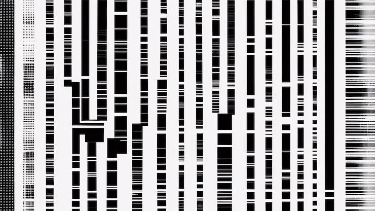 Foto patrón geométrico abstracto en blanco y negro con líneas verticales y cuadrados