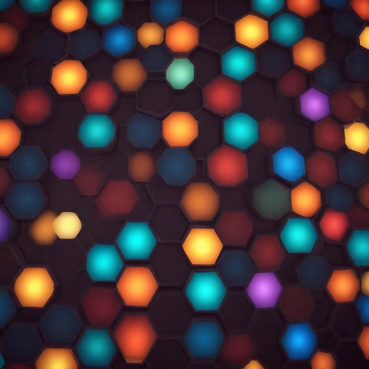 Foto patrón geométrico abstracto sin costuras con cuadrados y círculos multicolores