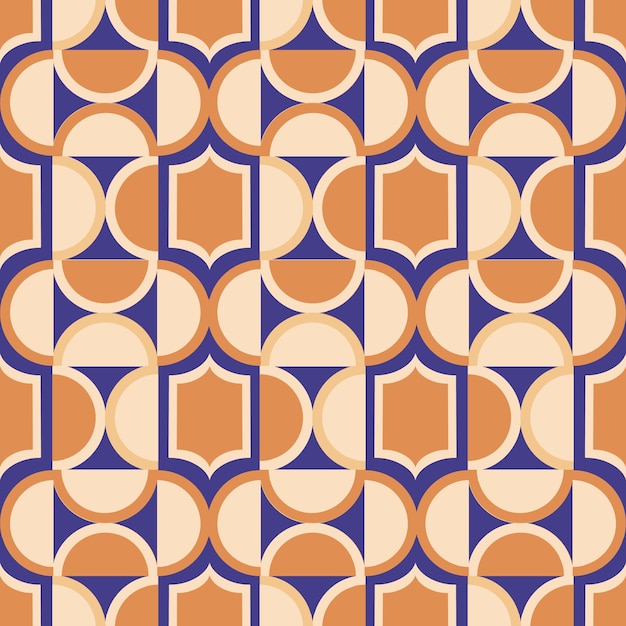 Patrón geométrico abstracto sin costuras Diseño con círculos Diseño textil