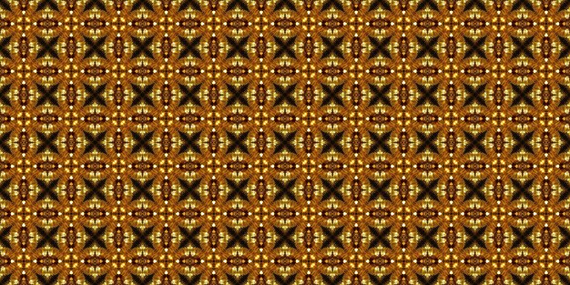 Patrón geométrico abstracto repetible sin costuras de colores dorado y negro