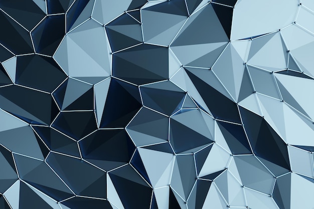 Patrón geométrico azul de ilustración 3d Patrón de fondo de geometría