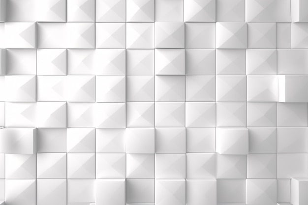 Patrón geométrico blanco de fondo 3D Abstract Geometric Wallpaper Diseño de textura de pared moderno de fondo patrón geométrica abstracto blanco AI generativo